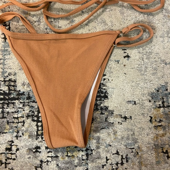 Nude Brown Strappy Cheeky Bikini Zaful - Picture 4 of 6